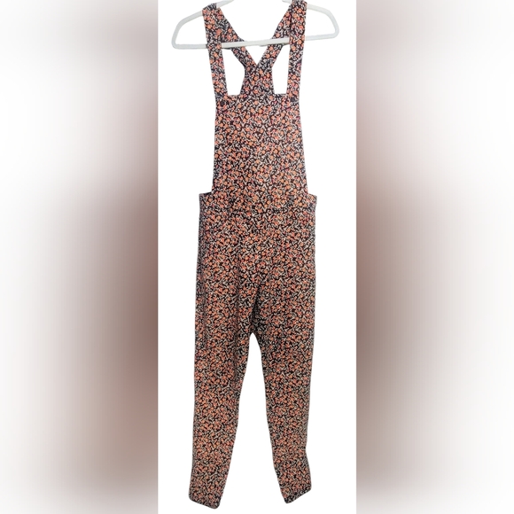 Micro Floral Allover Print Cottage-Core Overalls Jumper Size 8 hippie - Picture 1 of 15